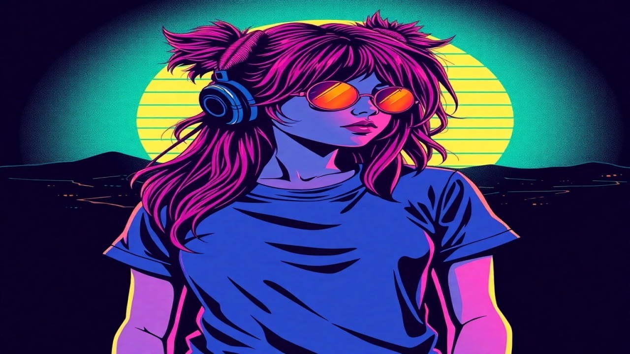 Prompt de estampas estilo synthwave